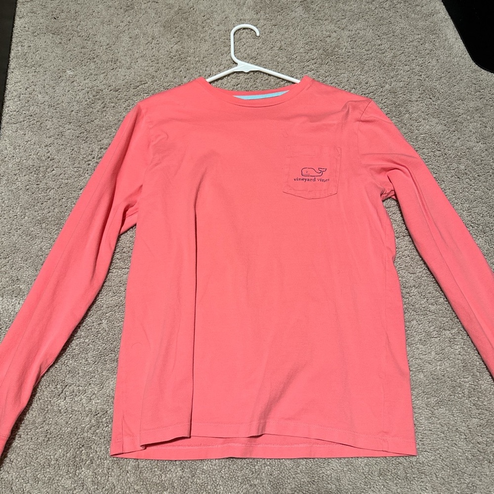 Pink Vineyard Vines long sleeve youth large